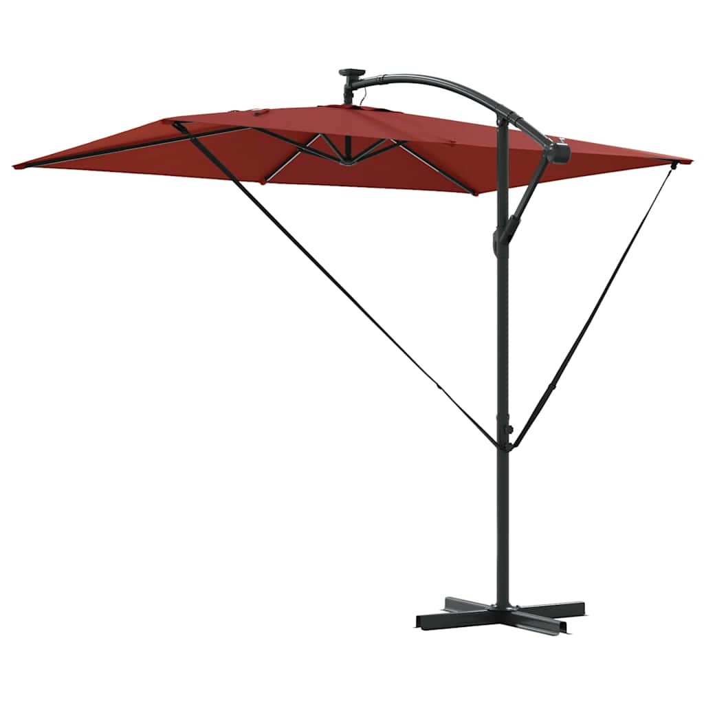 Sonnenschirm Sand 294 x 200 x 270 cm Polyester und Aluminium