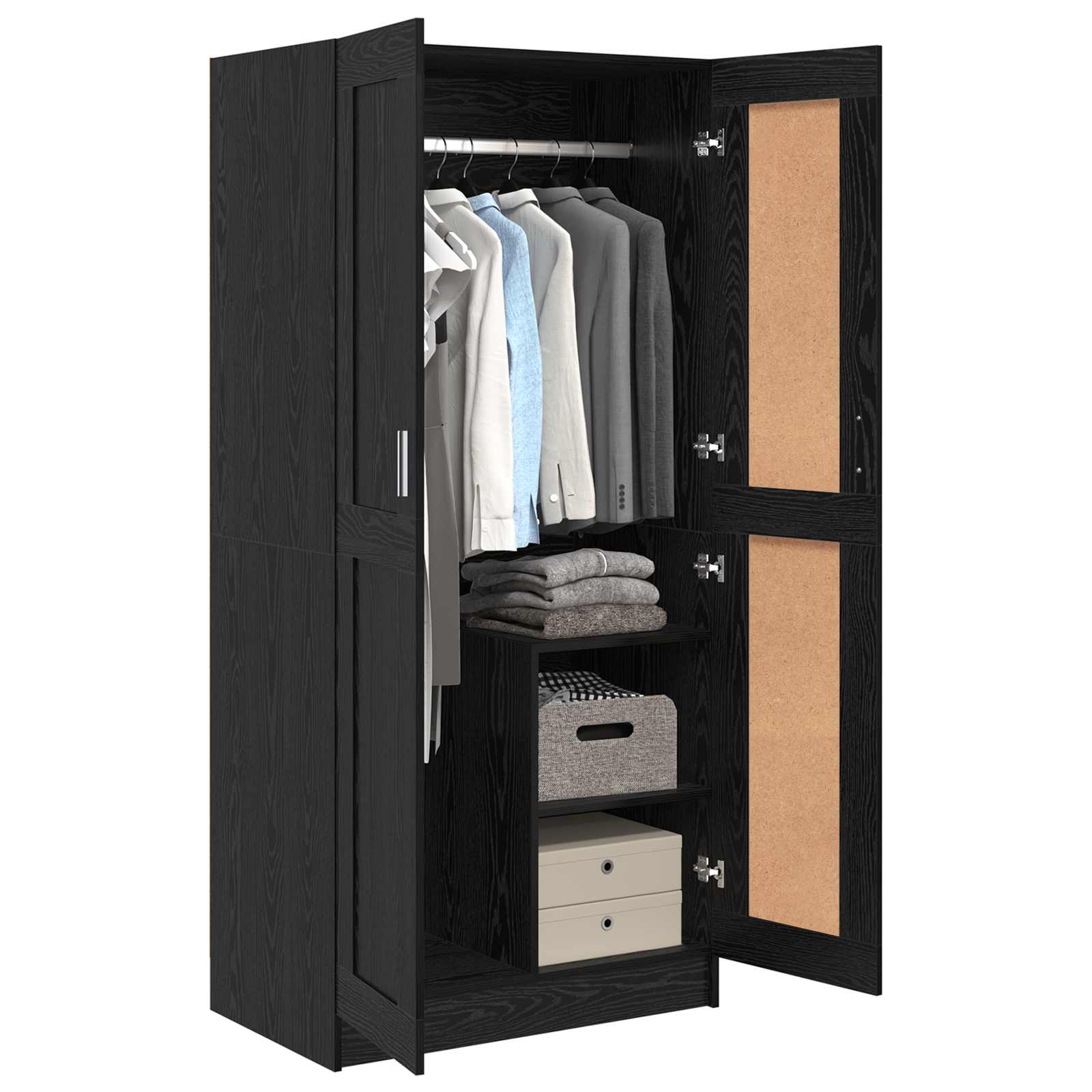 Kleiderschrank Weiß 82,5x51,5x180 cm Holzwerkstoff
