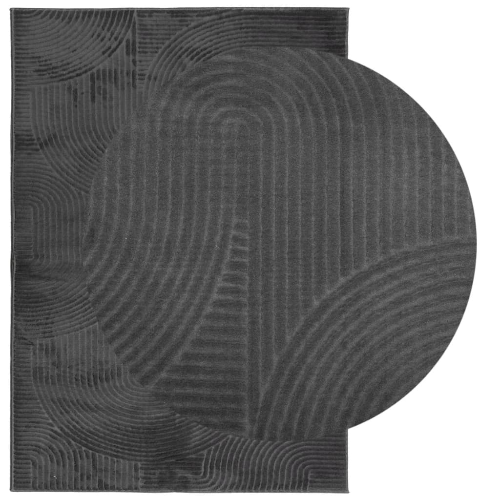 Teppich IZA Kurzflor Skandi-Stil Anthrazit 80x150 cm