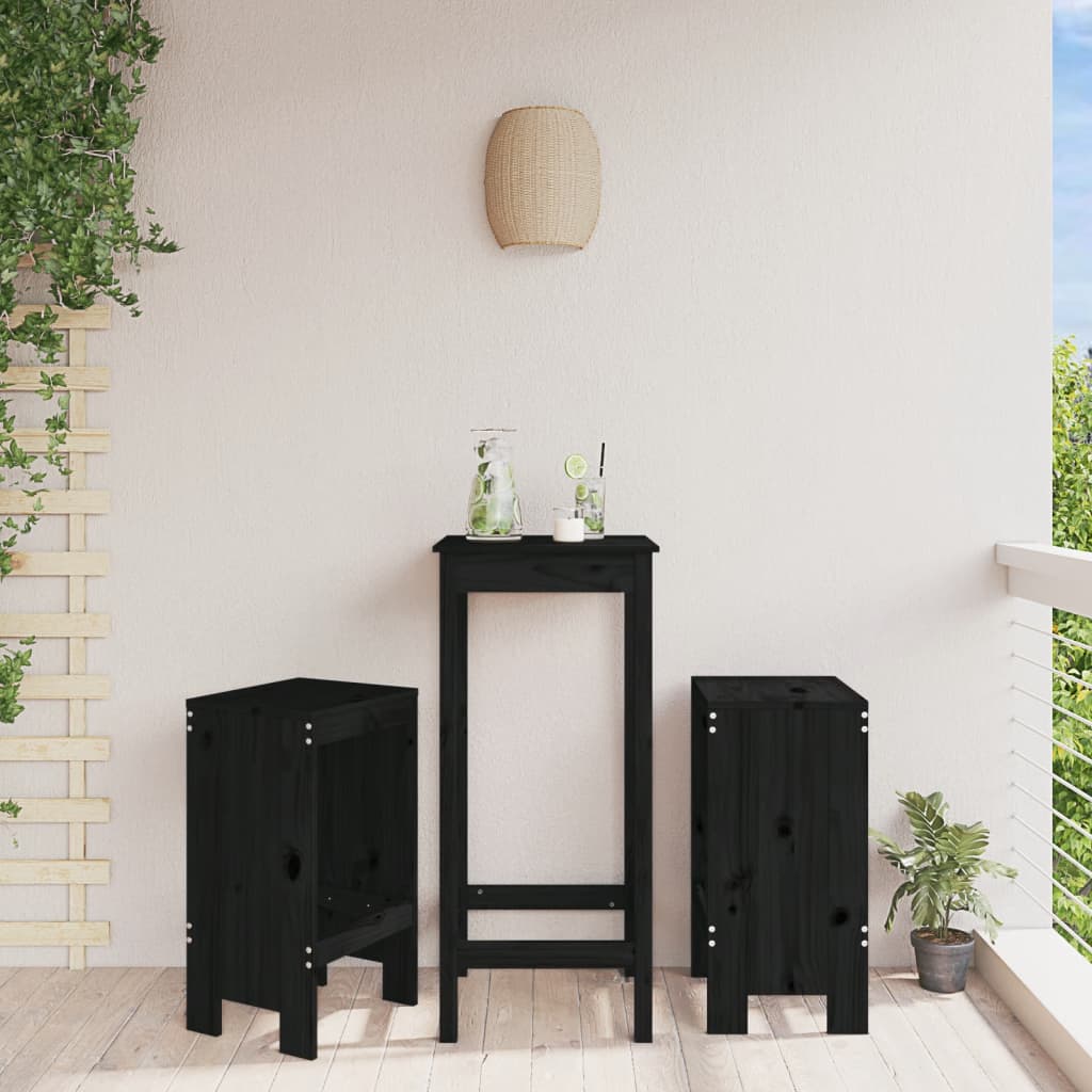 Gartenhocker 2 Stk. Weiß 40x36x45 cm Massivholz Kiefer