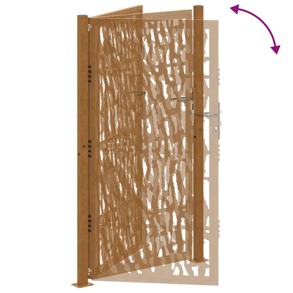 Gartentor Schwarz 100x100 cm Stahl Lichtdesign