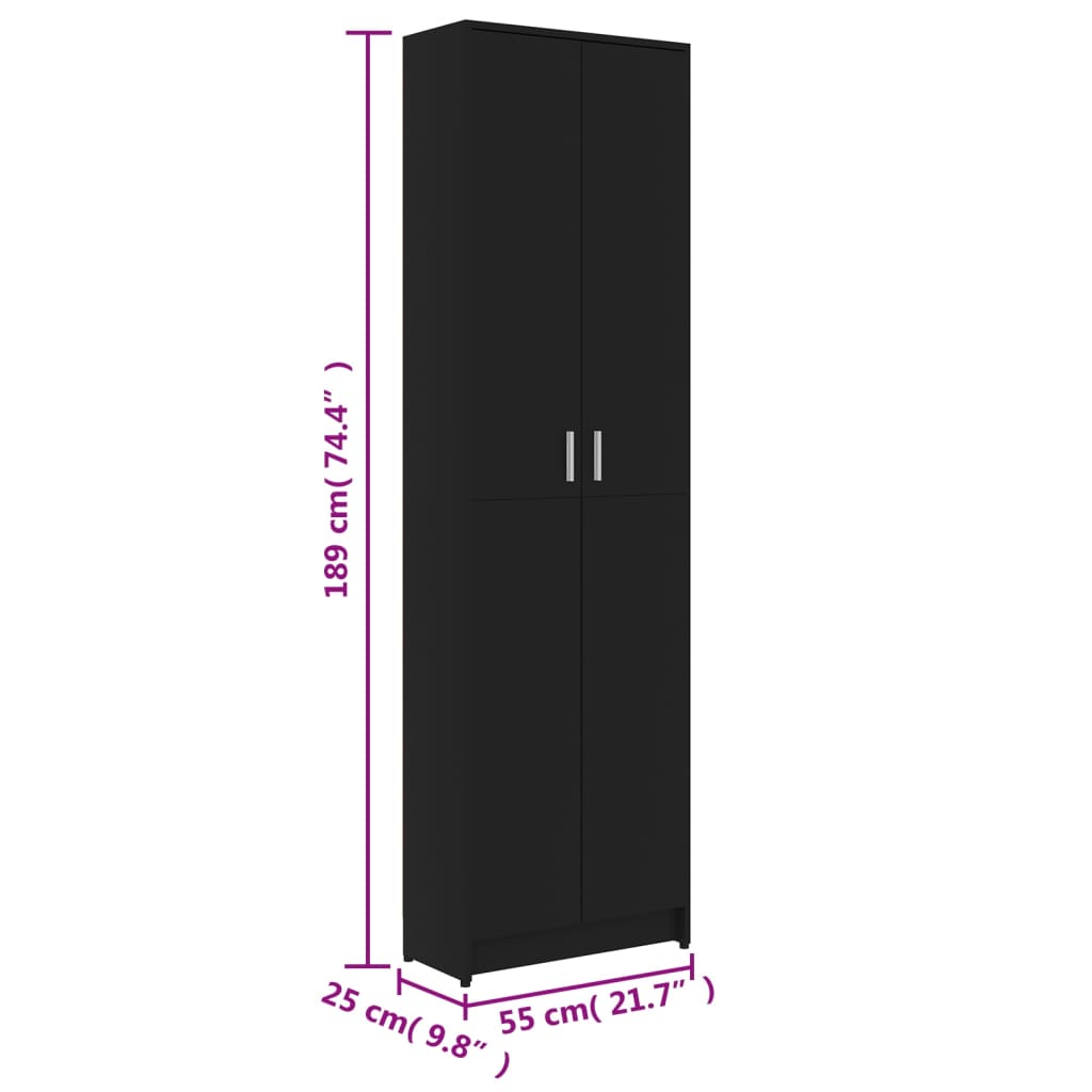 Garderobenschrank Weiß 55x25x189 cm Holzwerkstoff