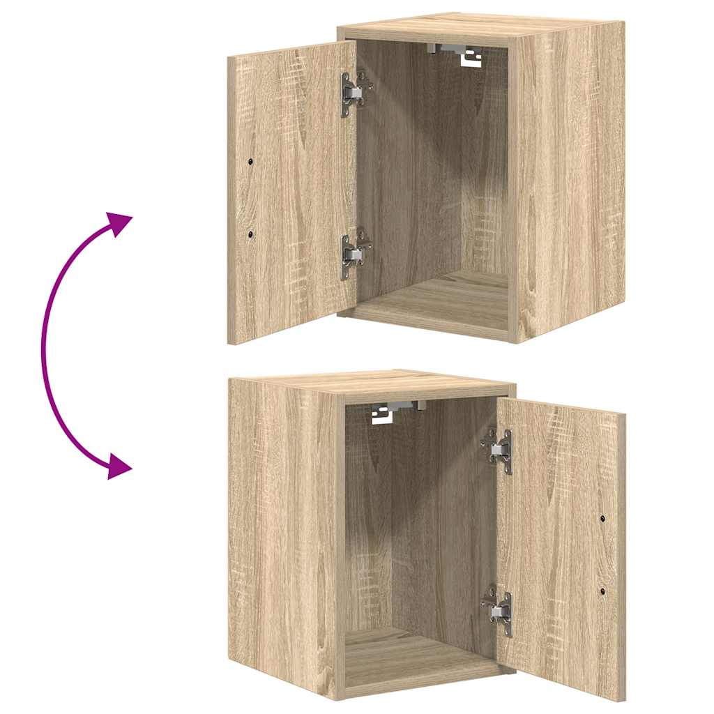 Garagenschränke 2 Stk. Schwarz Holzwerkstoff