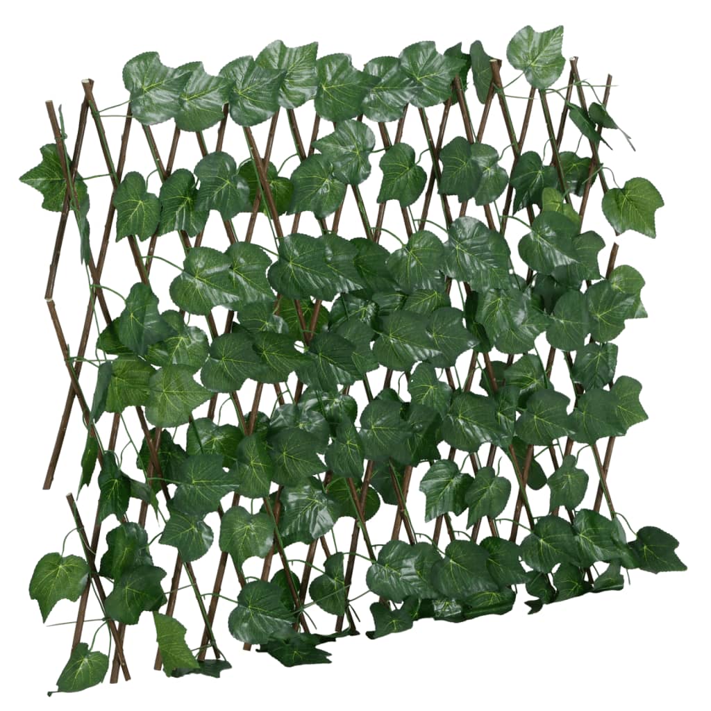 Rankgitter mit Künstlichem Weinlaub Erweiterbar Grün 180x20 cm