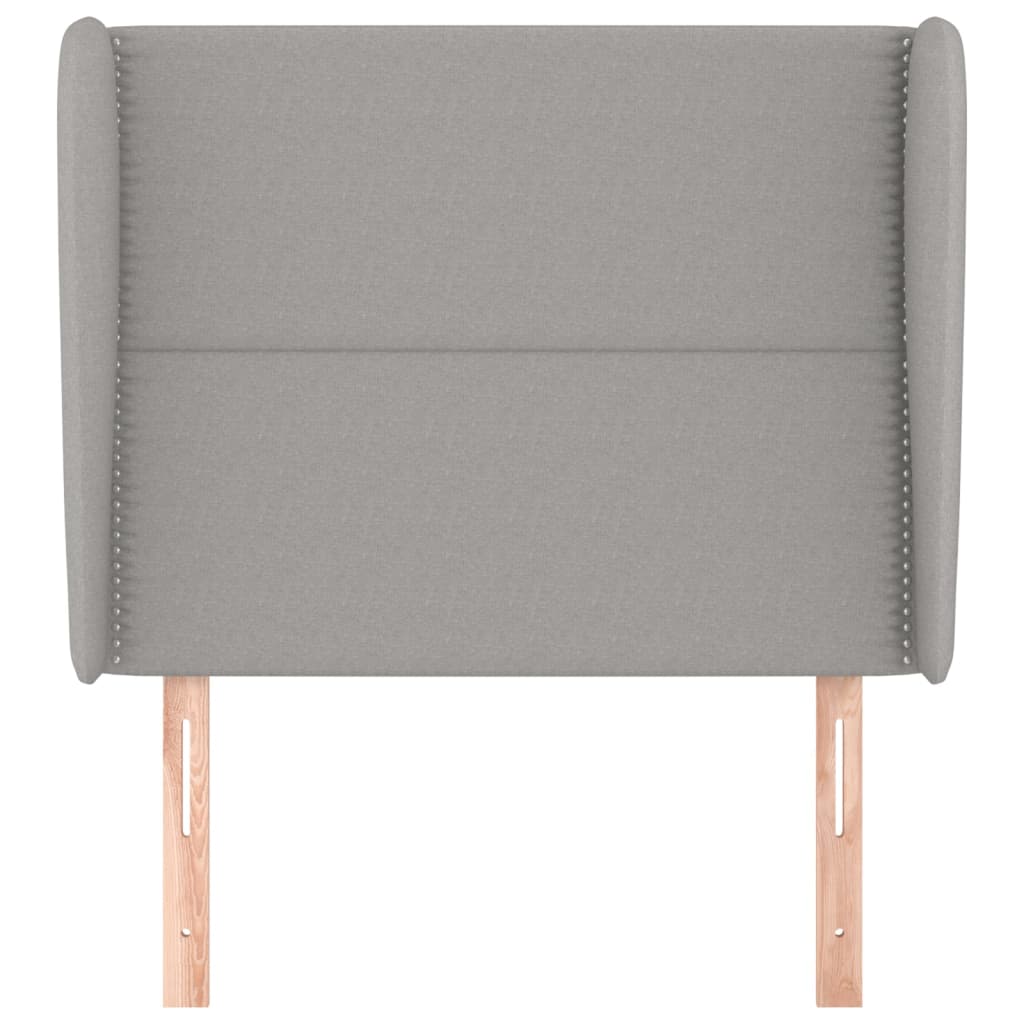 Kopfteil mit Ohren Dunkelgrau 83x23x78/88 cm Stoff