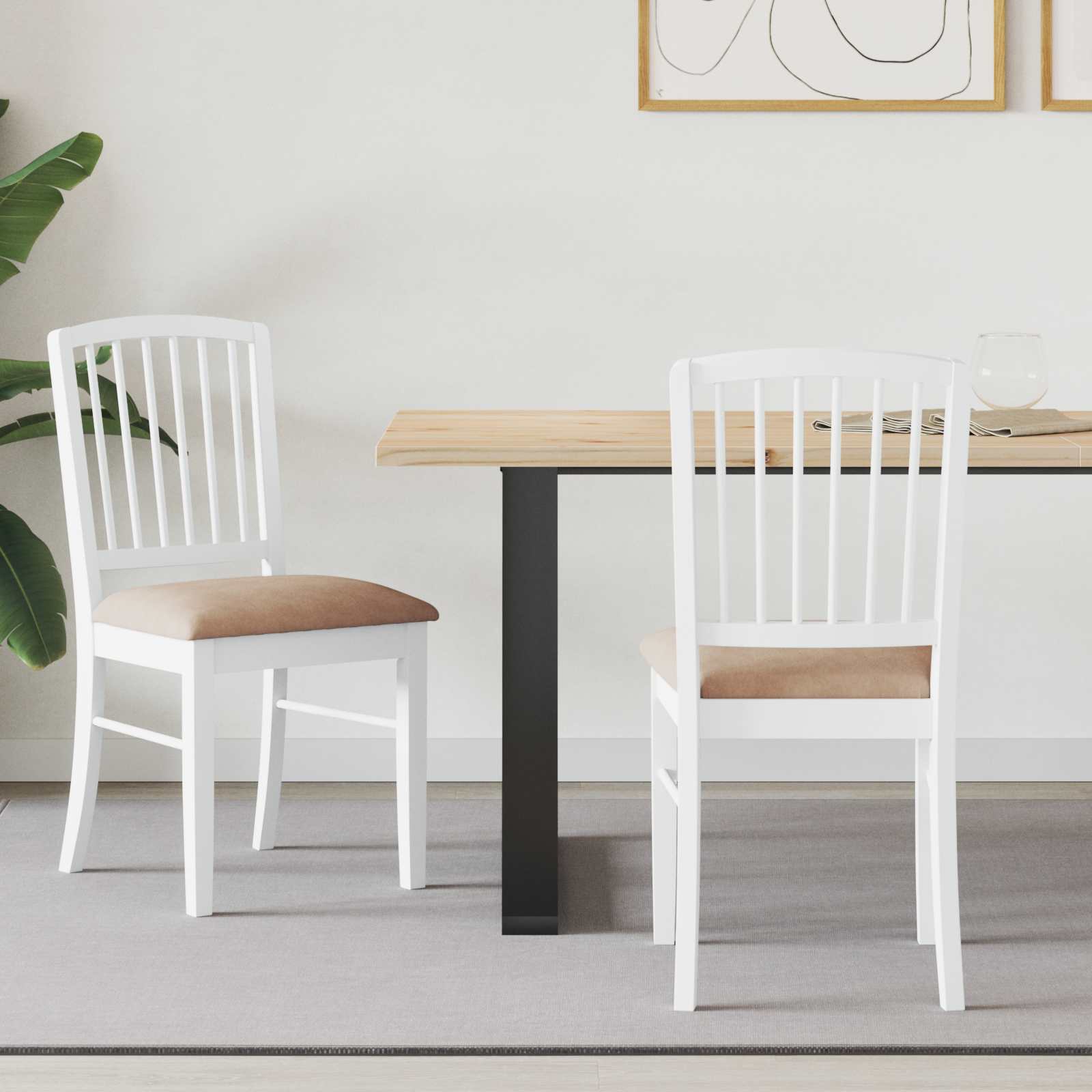 Esszimmerstühle 2 pcs Hellbraun 50 x 52,5 x 91 cm