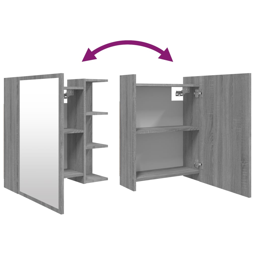 Bad-Spiegelschrank Weiß 62,5x20,5x64 cm Holzwerkstoff