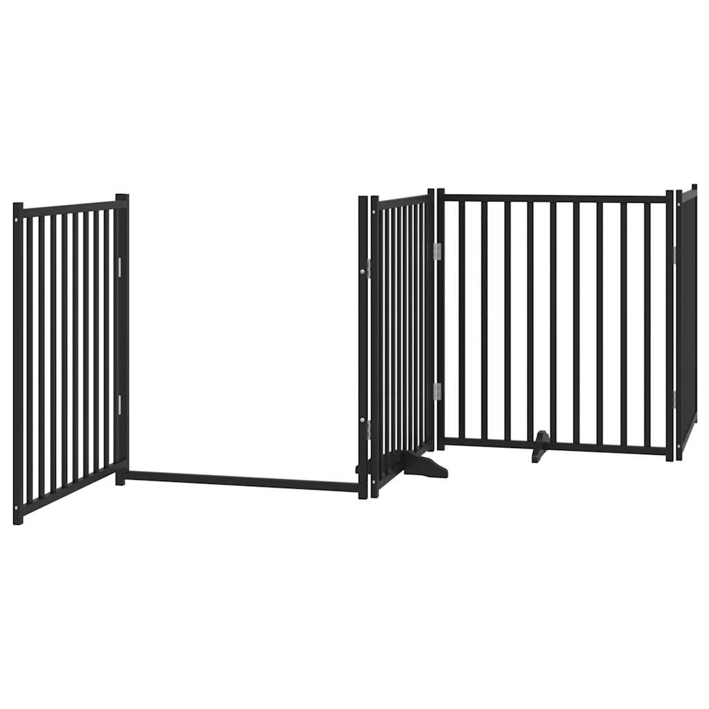 3-tlg. Hundetor Faltbar 150 cm Massivholz Tanne