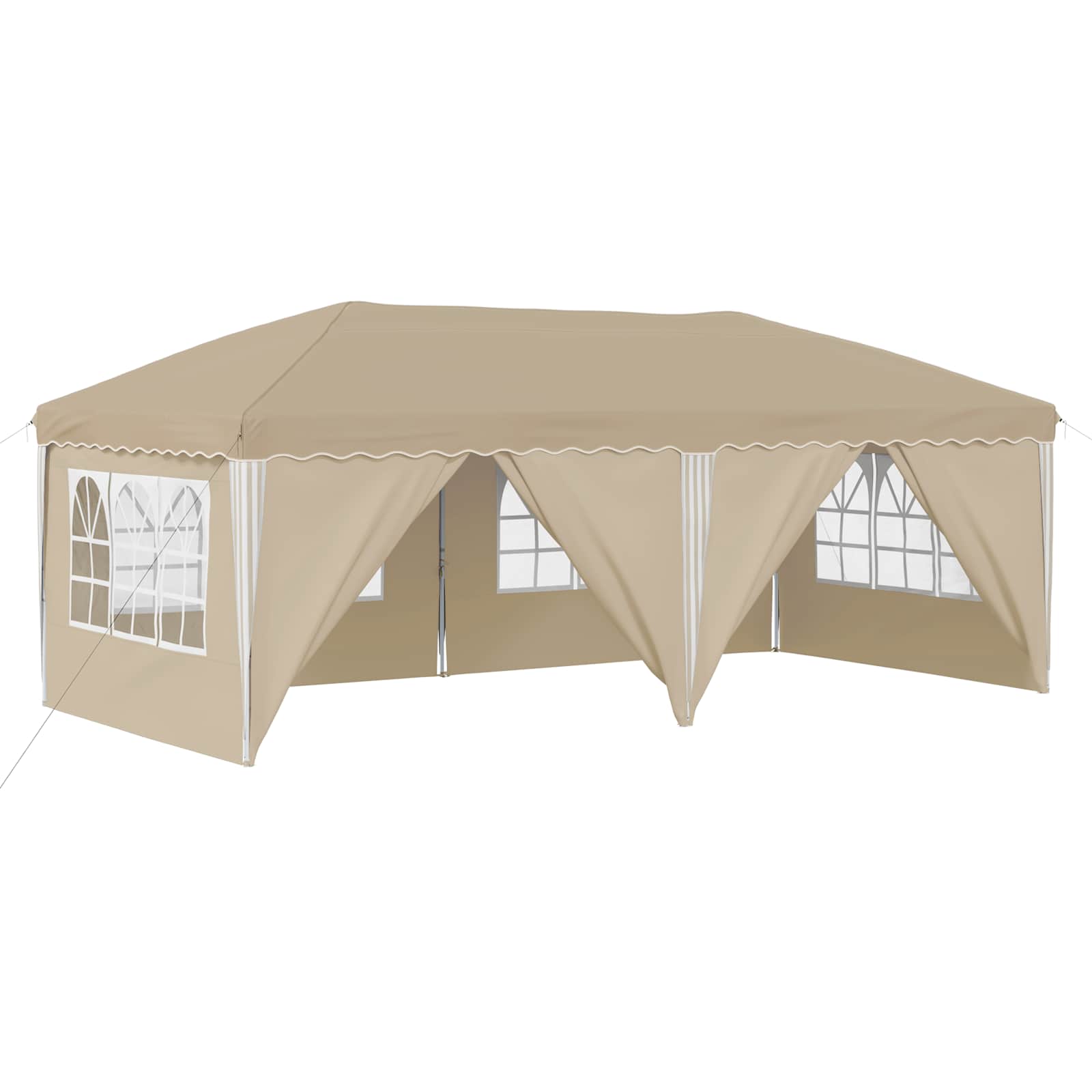 Pop-up Partyzelt 575 x 290 x 245 cm Creme