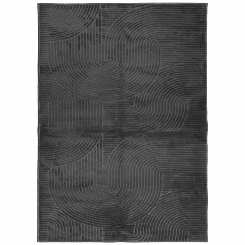 Teppich IZA Kurzflor Skandi-Stil Anthrazit 80x150 cm