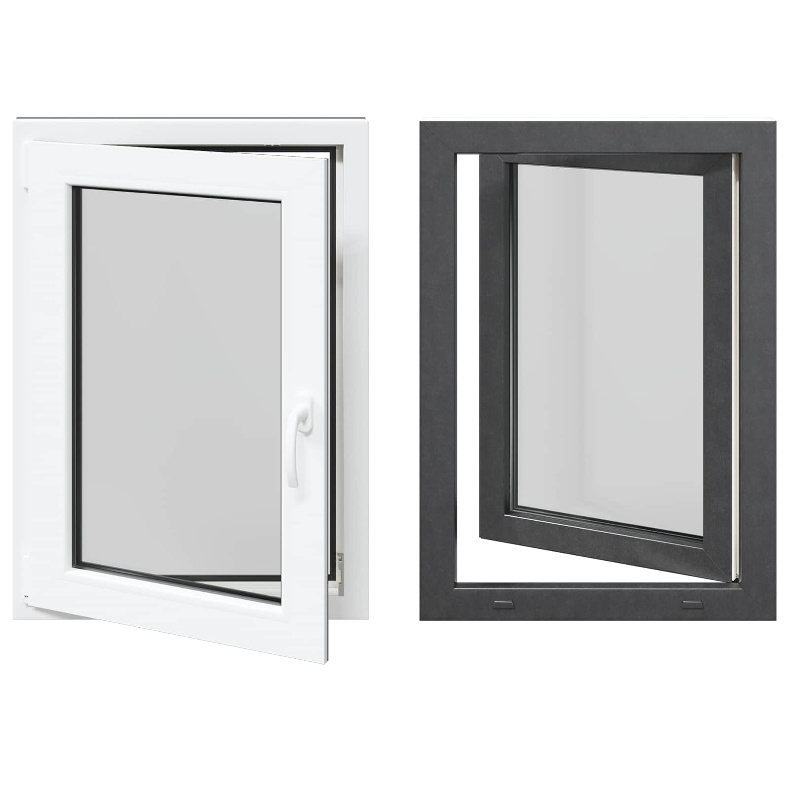 Kellerfenster RISOR 50 x 50 cm PVC und Glas Weiß