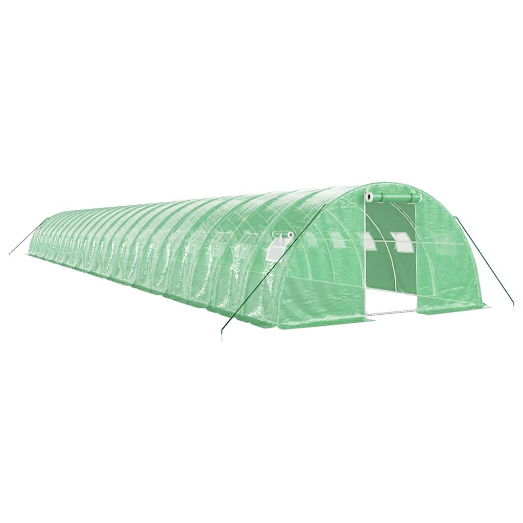 Gewächshaus mit Stahlrahmen Grün 8 m² 4x2x2 m