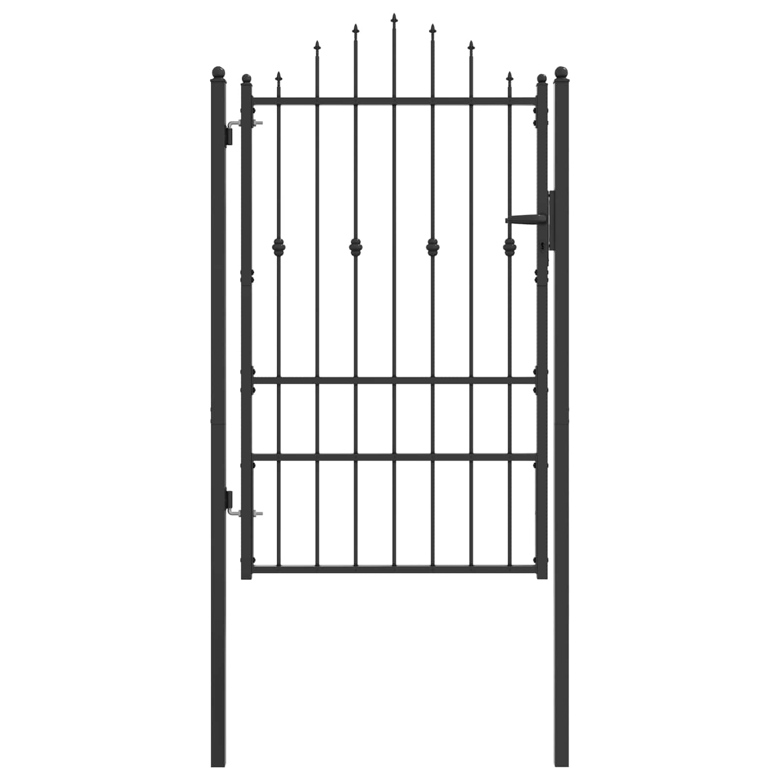 Zauntor HORST 100 x 75 cm Metall Schwarz Abschließbar