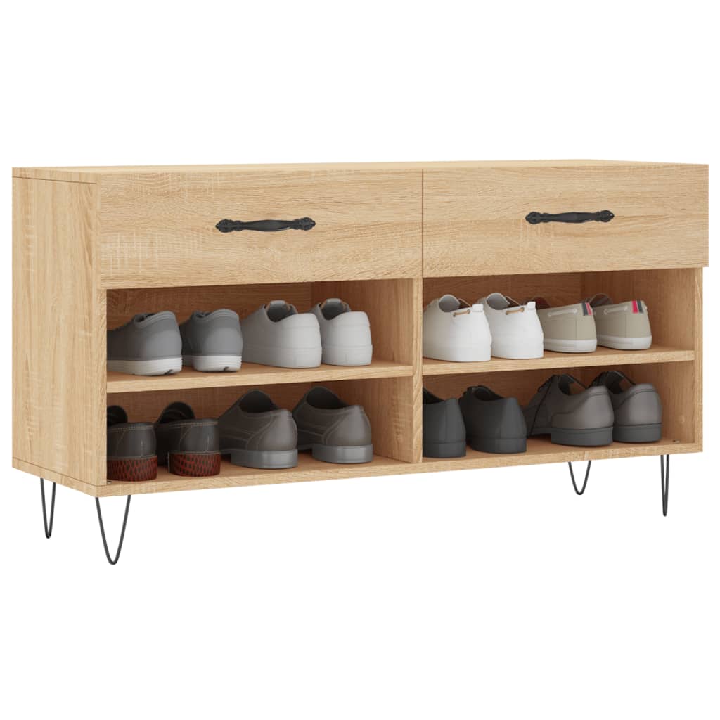 Schuhbank Weiß 102x35x55 cm Holzwerkstoff