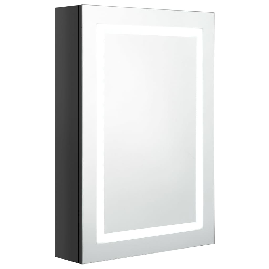 LED-Spiegelschrank fürs Bad Glänzend Weiß 50x13x70 cm