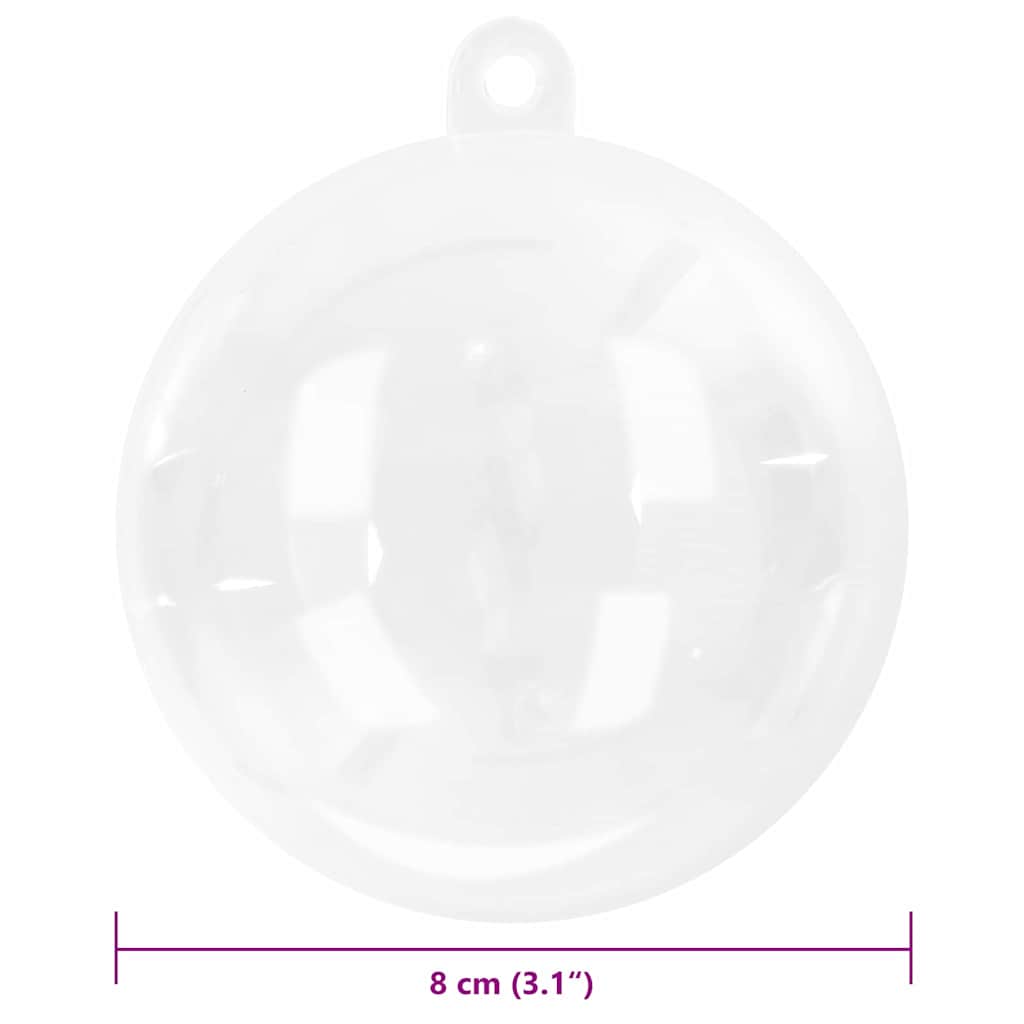 Weihnachtskugel-Set 50 pcs Transparent Ø 5 cm Kunststoff