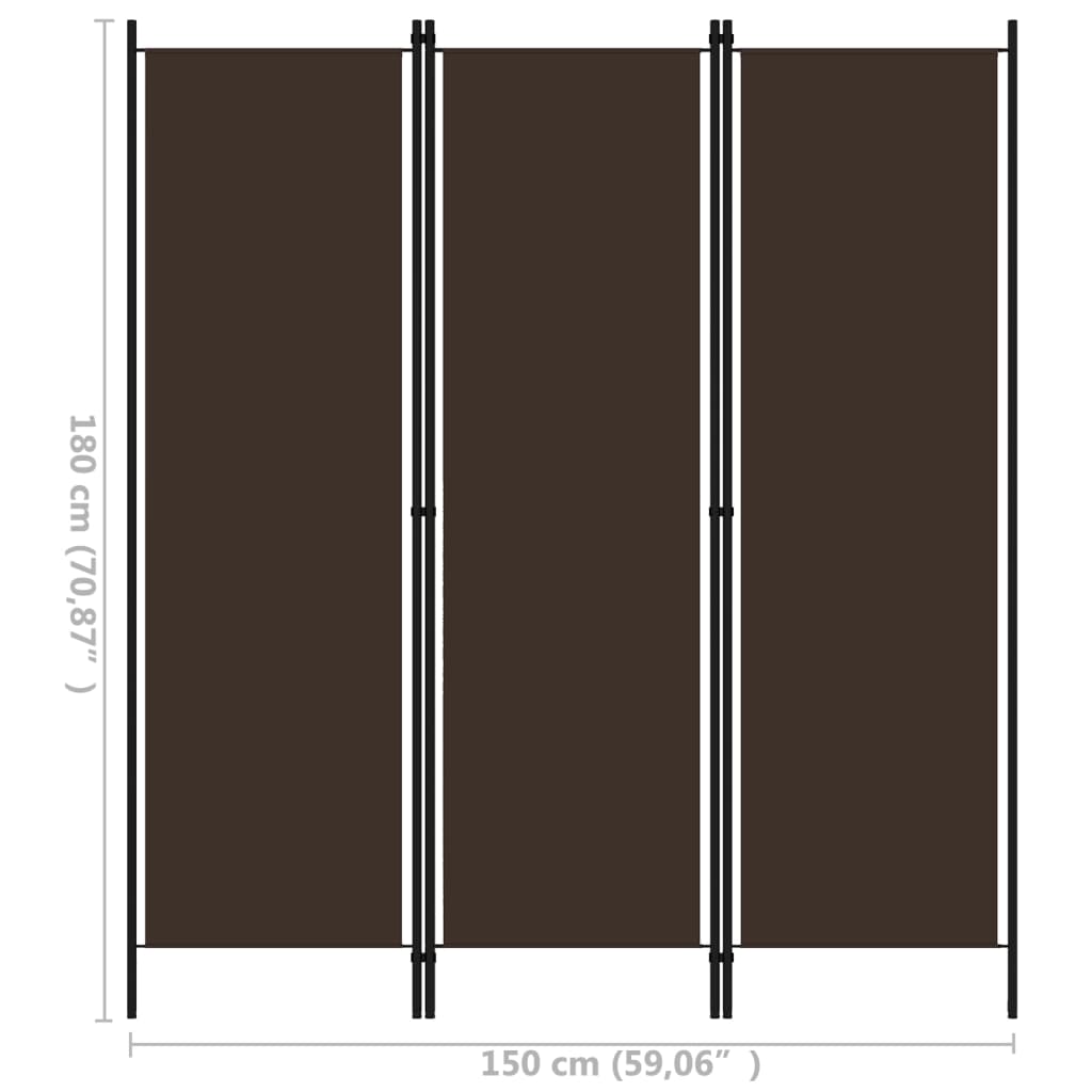 Raumteiler Beige 150 x 180 cm Stoff
