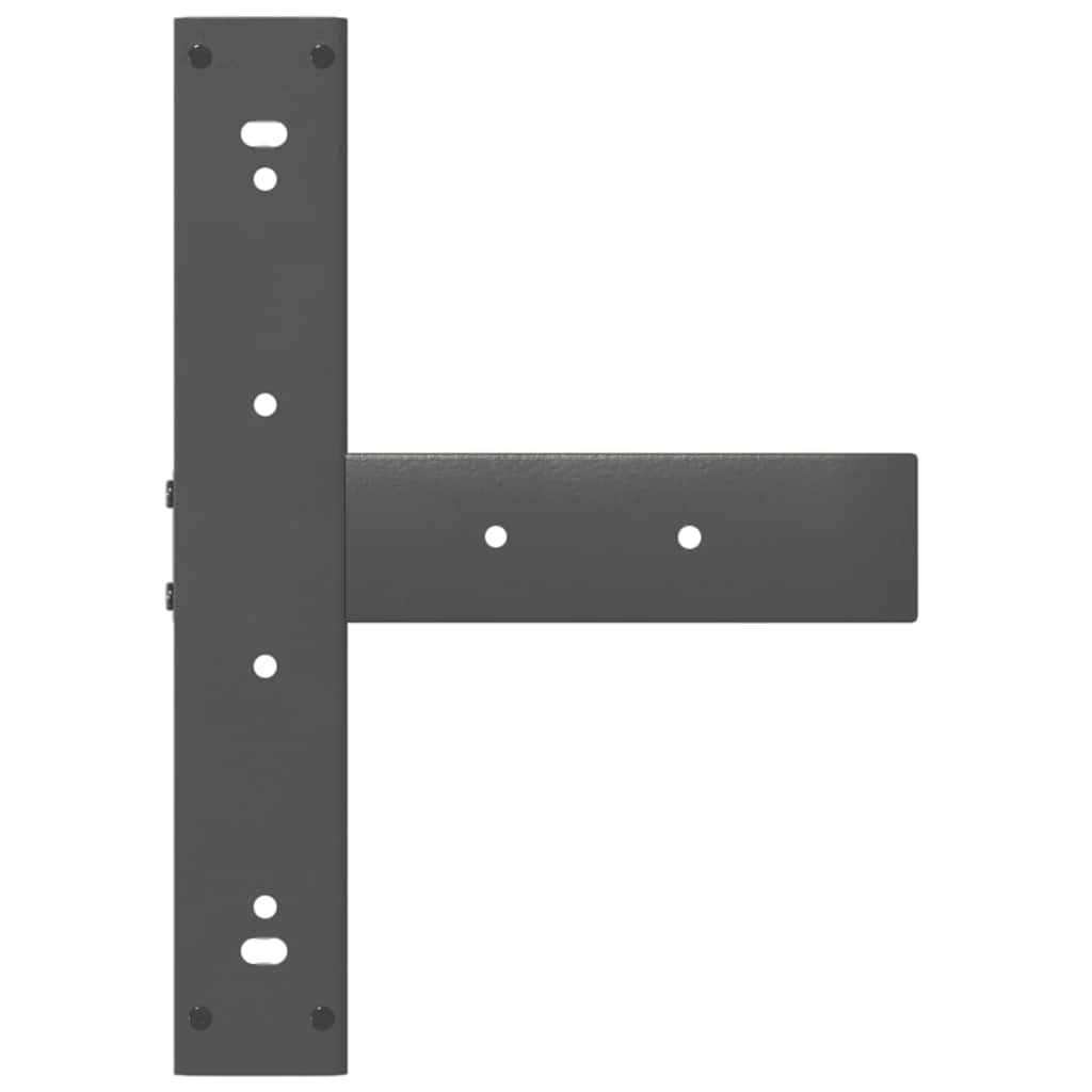 Couchtischbeine T-Form 2 Stk. Schwarz 30x25x(30-31) cm Stahl