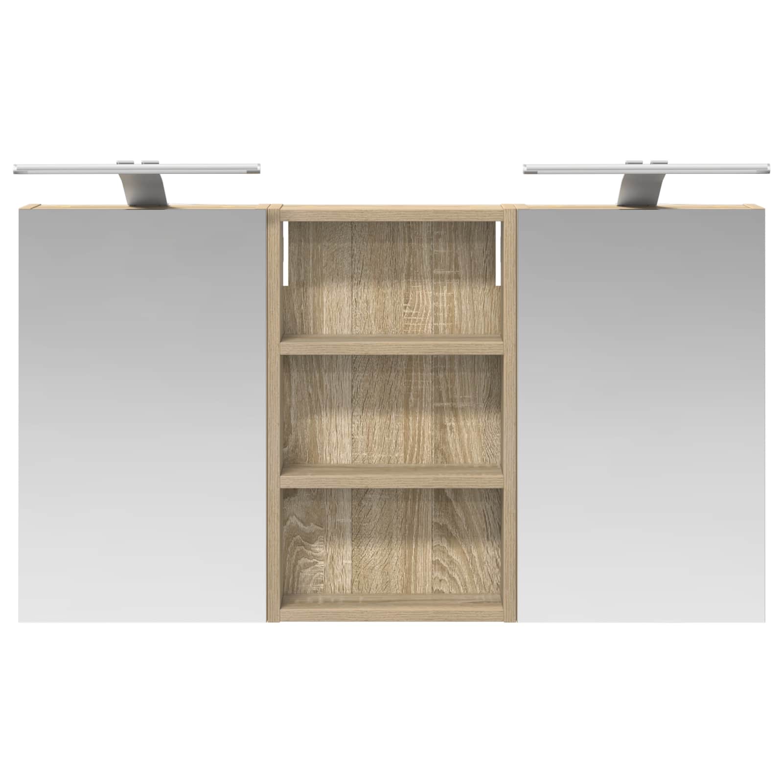 Badezimmerschrank-Set 3 pcs 80 x 10,5 x 50 cm Holzwerkstoff