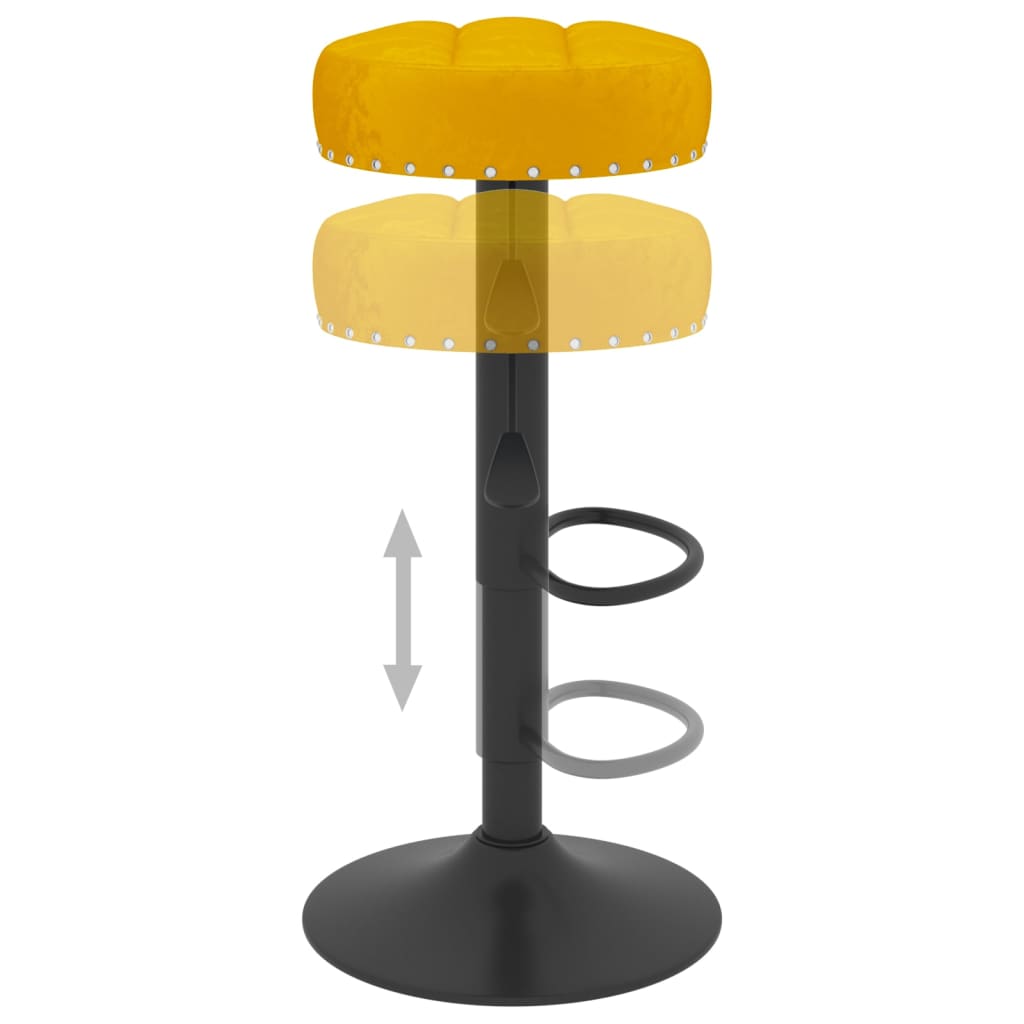 Barhocker 2 Stk. Creme Samt