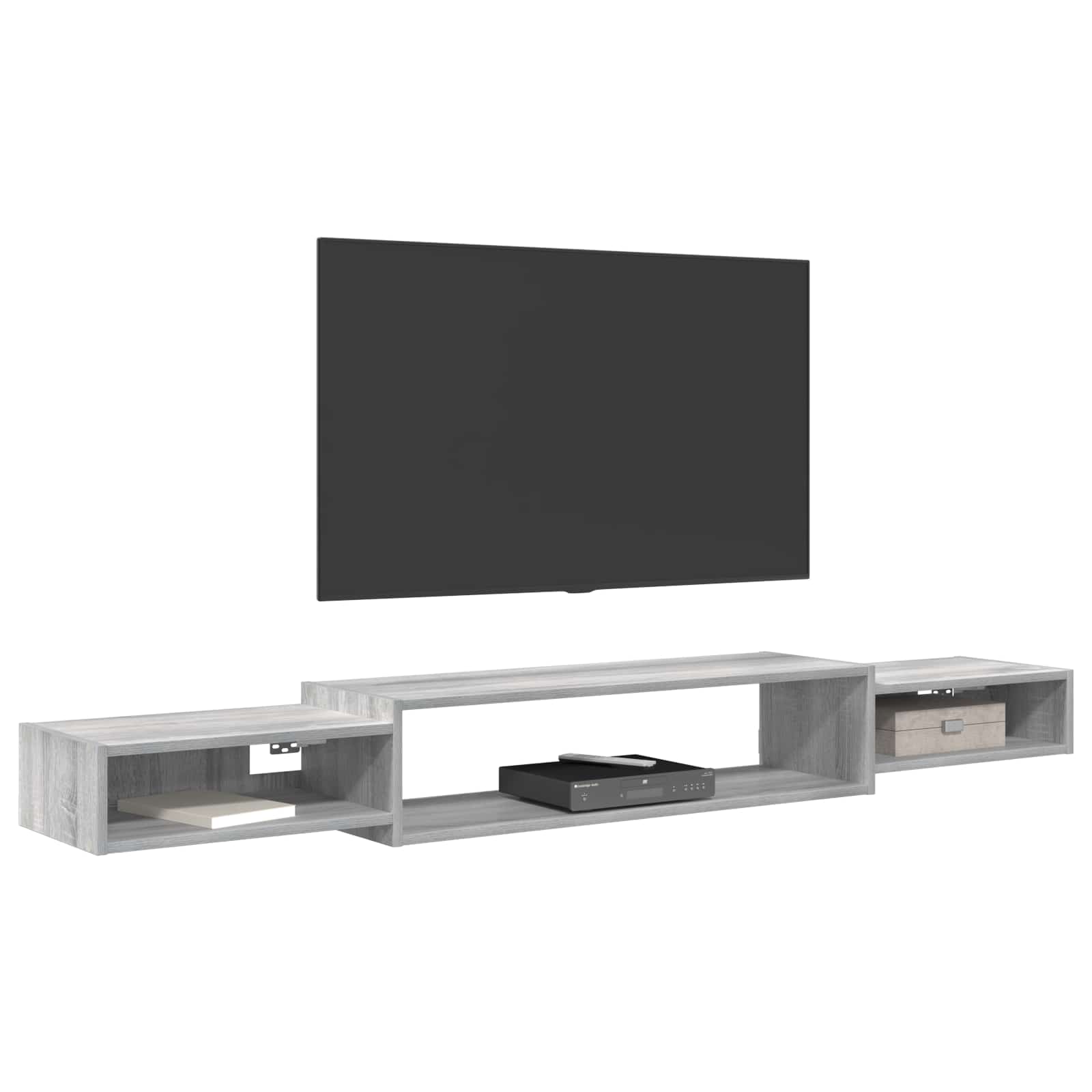 Wandmontierter TV-Schrank Wandhalterung Weiß 140 x 28 x 21 cm