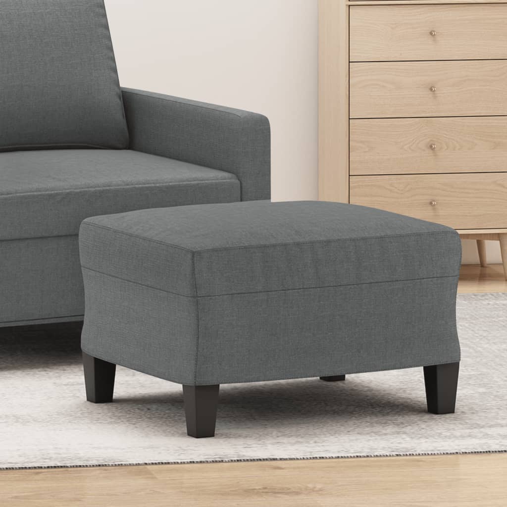 Fußhocker Hellgrau 60x50x41 cm Stoff
