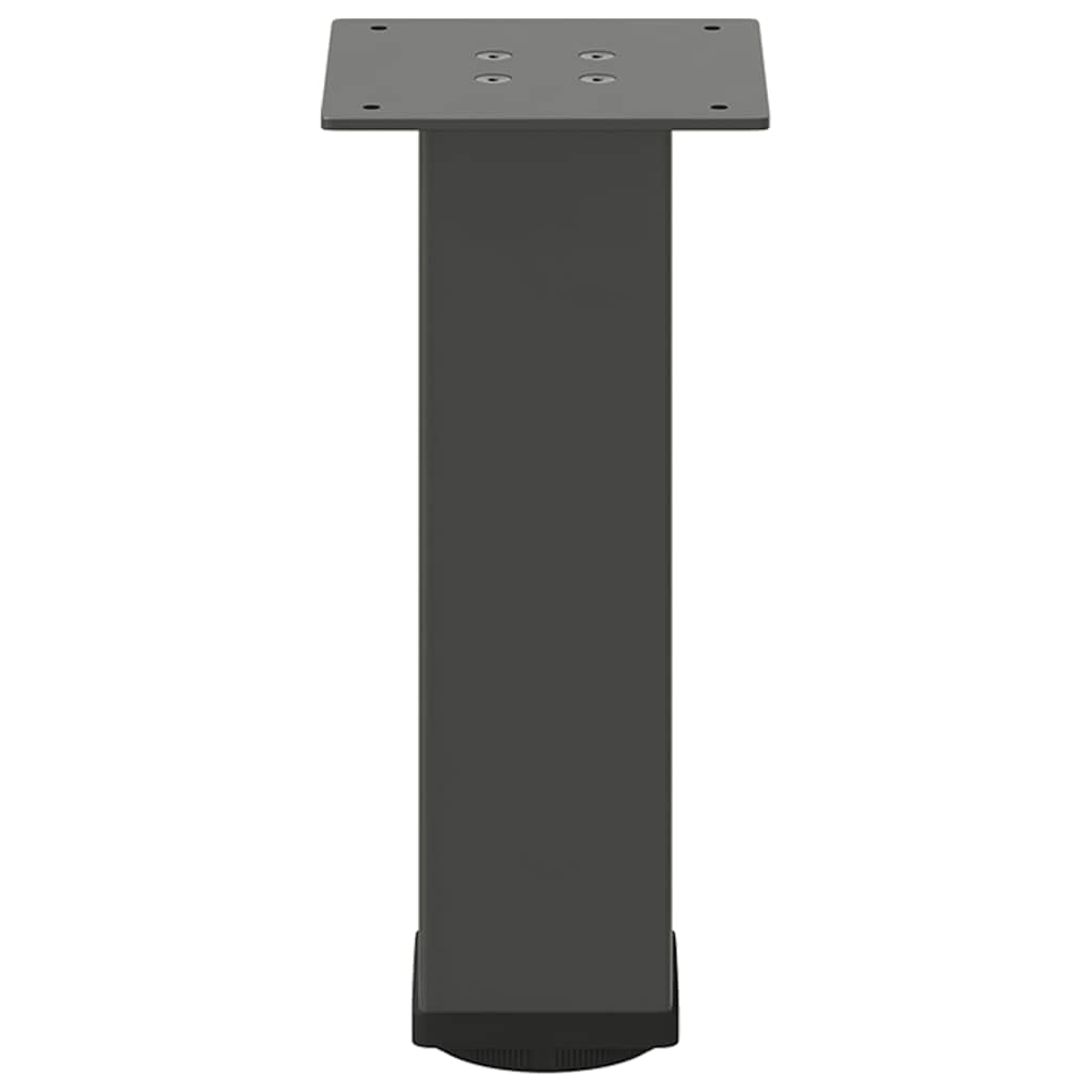 Bartischbeine 4 Stk. Schwarz 100-102 cm Stahl