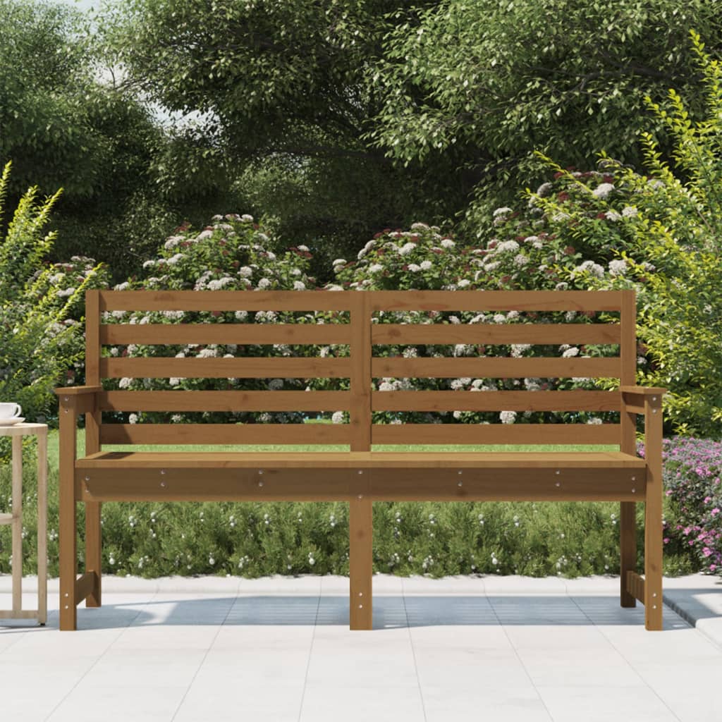 Gartenbank Grau 109x48x91,5 cm Massivholz Kiefer