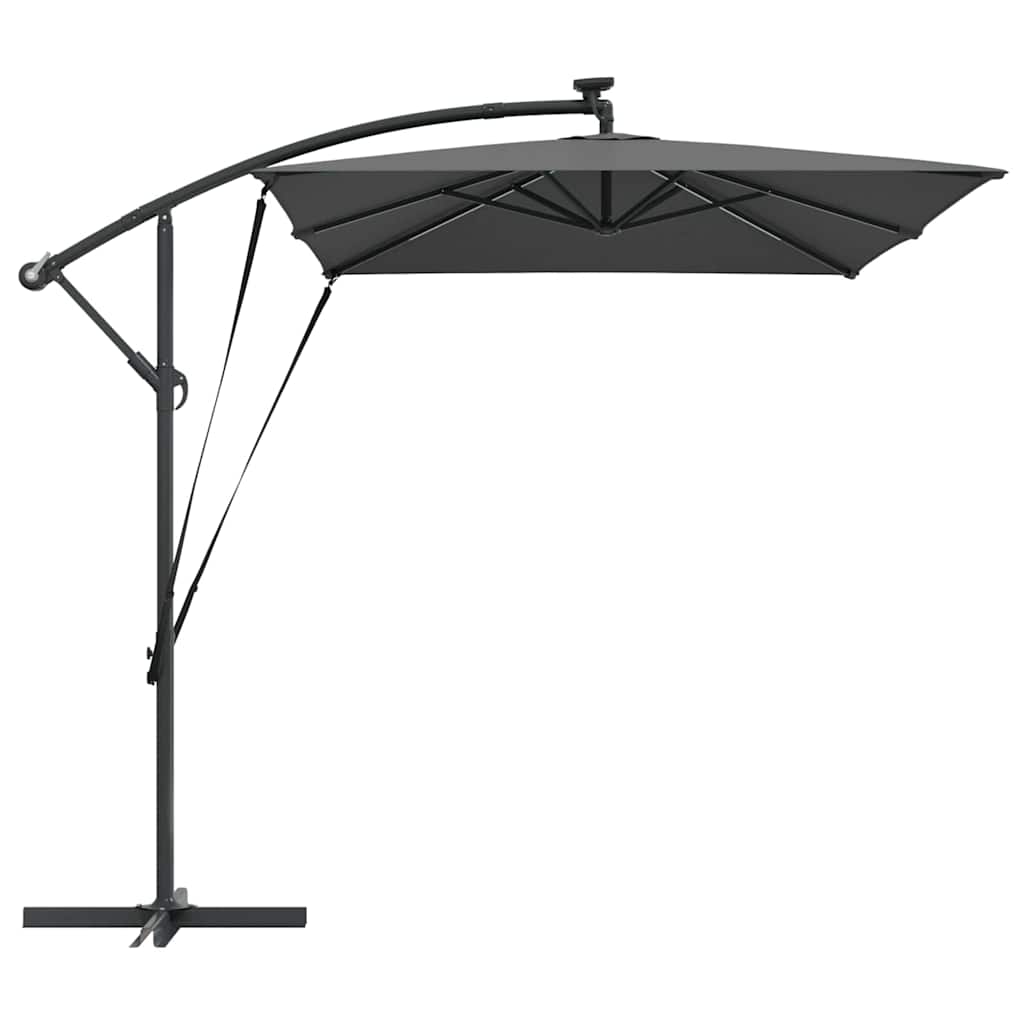 Sonnenschirm Sand 294 x 200 x 270 cm Polyester und Aluminium
