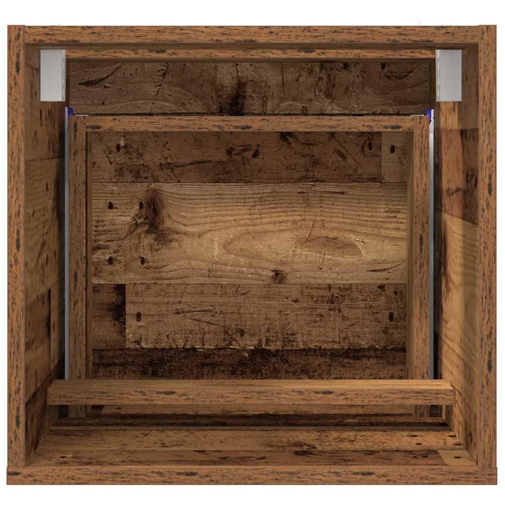Badschrank mit Spiegel Weiß Holzwerkstoff