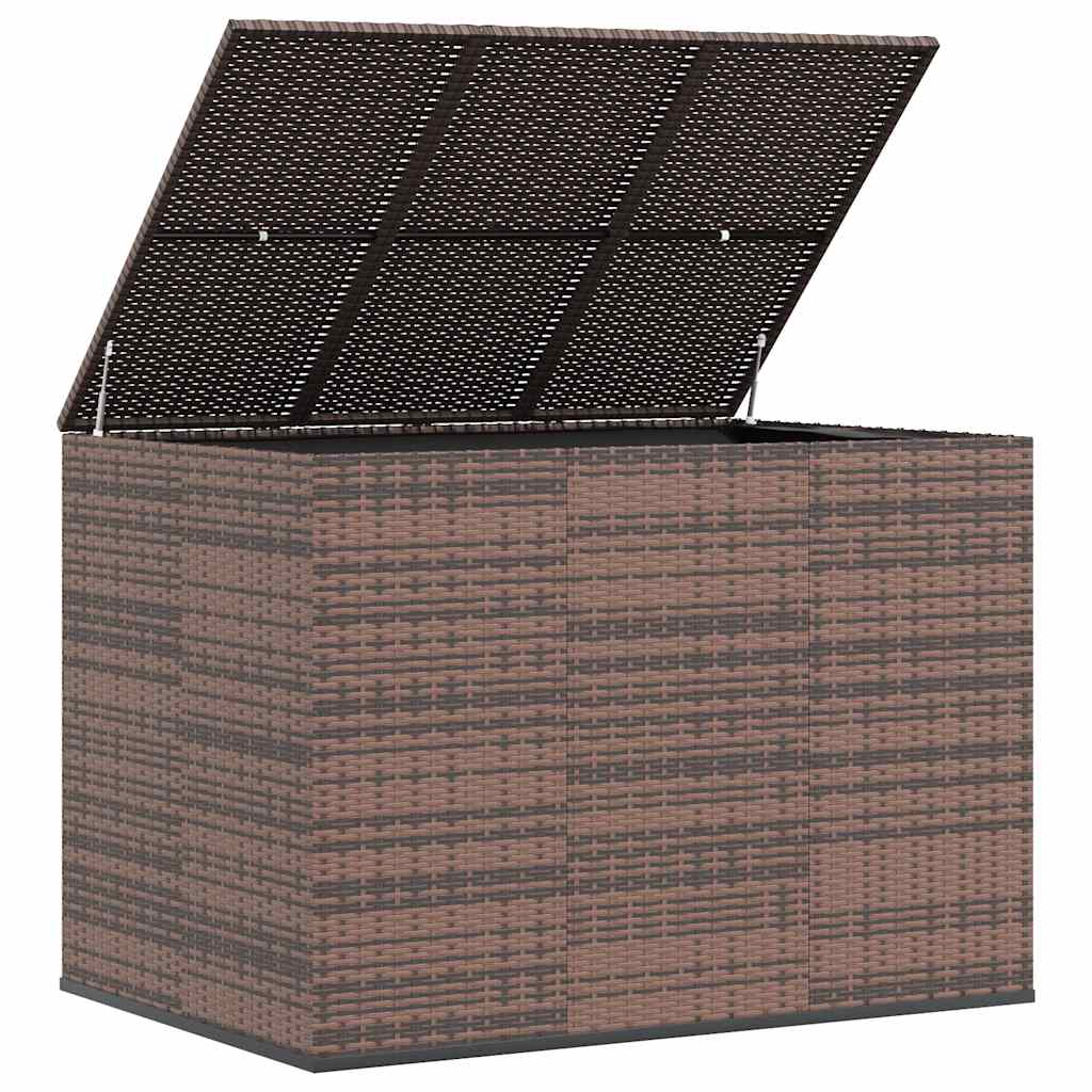 Garten-Kissenbox PE Rattan 100x49x103,5 cm Schwarz