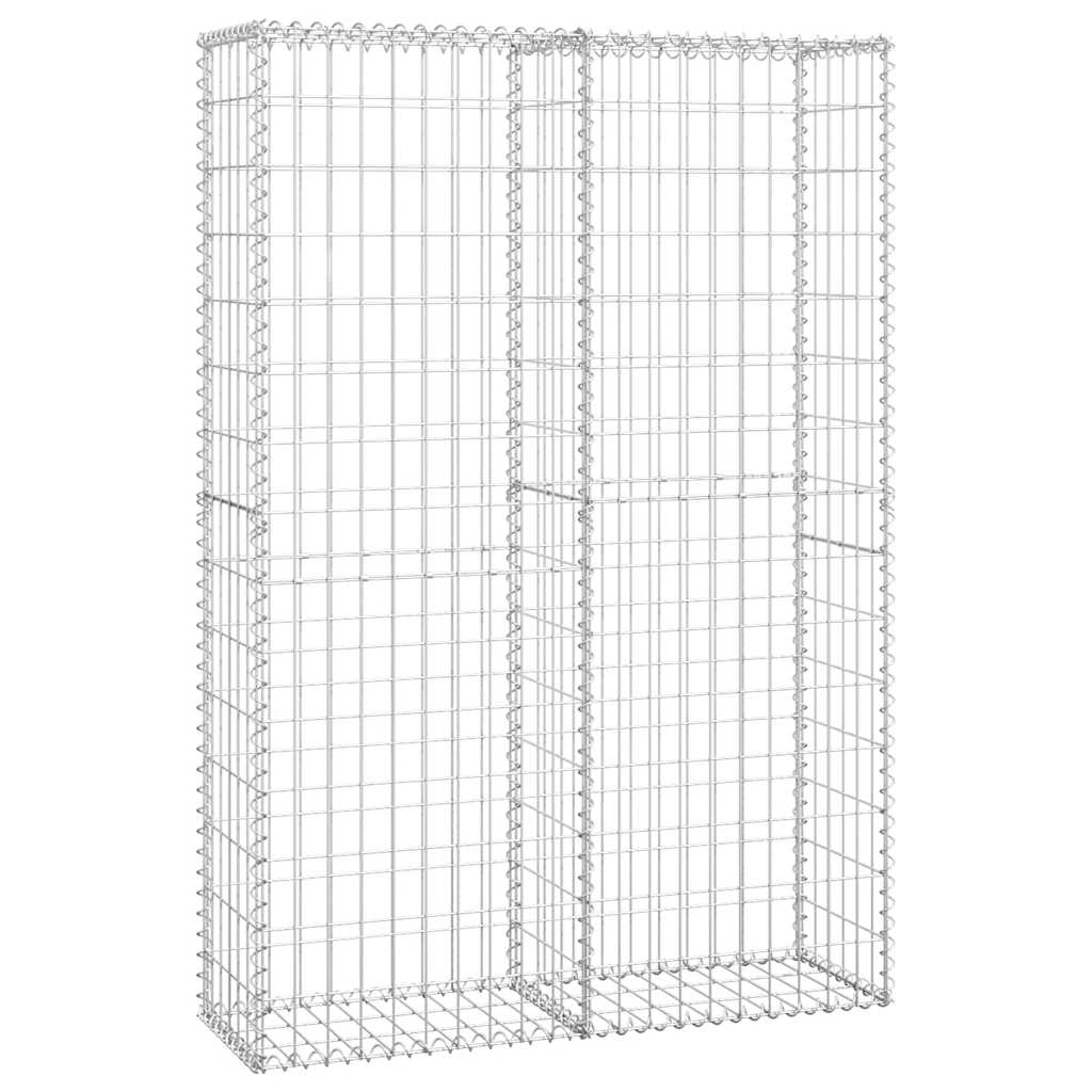Steinkorb Gabione mit Deckeln Verzinkter Draht 100×30×30 cm