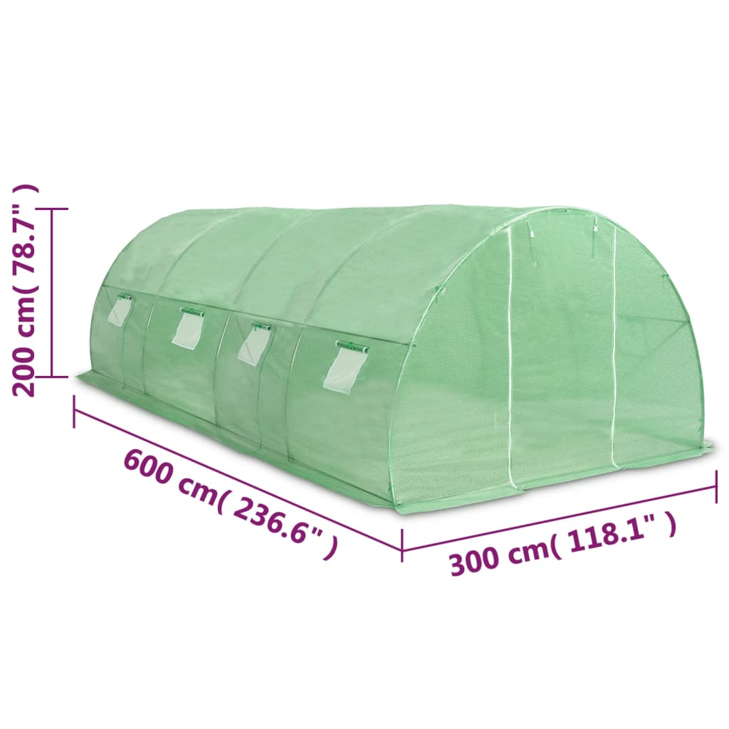 Gewächshaus 4,5 m² 300x150x200 cm