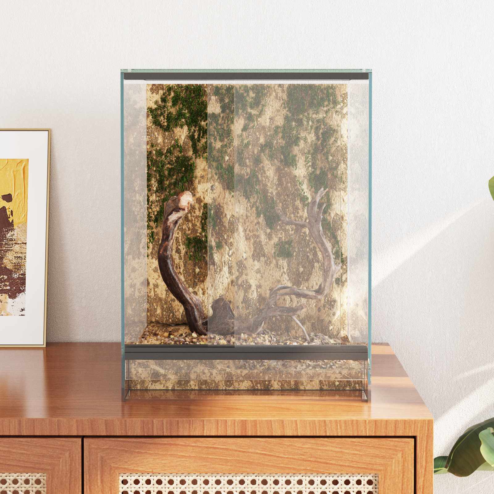 Terrarium mit Speicher Transparent 30 x 30 x 30 cm Glas