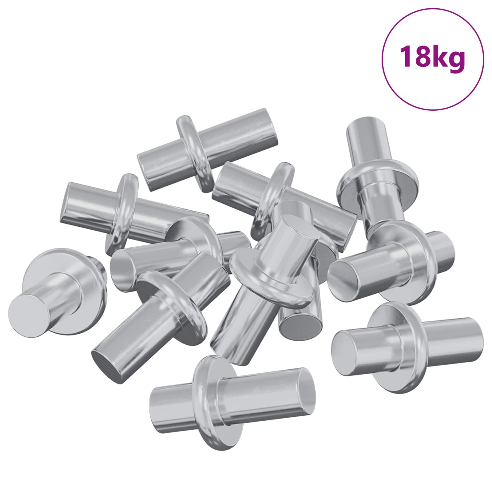 Regalstecker 2 pcs Silber 8,6 x 8,6 x 14,6 mm Stahl