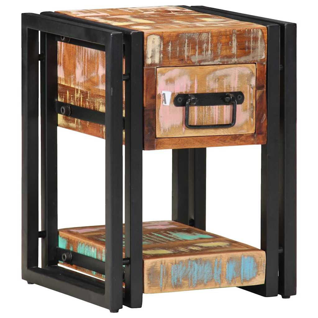 Nachttisch 40 x 35 x 50 cm Massives upgecyceltes Holz