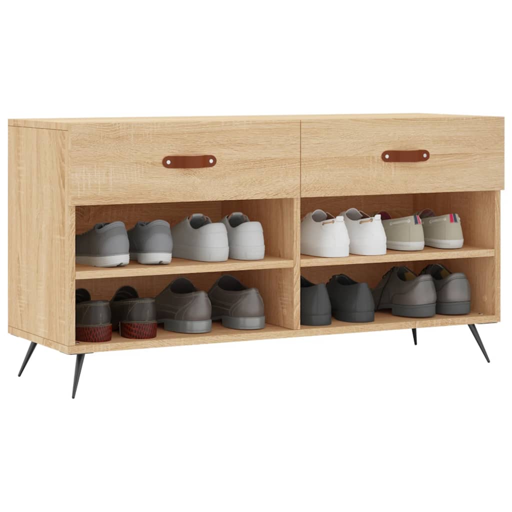 Schuhbank Weiß 102x35x55 cm Holzwerkstoff