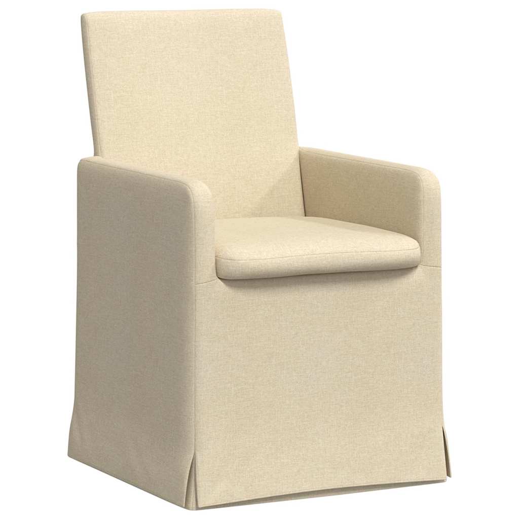 Esszimmerstühle 2 pcs Hellgrau 57 x 67 x 95 cm Stoff