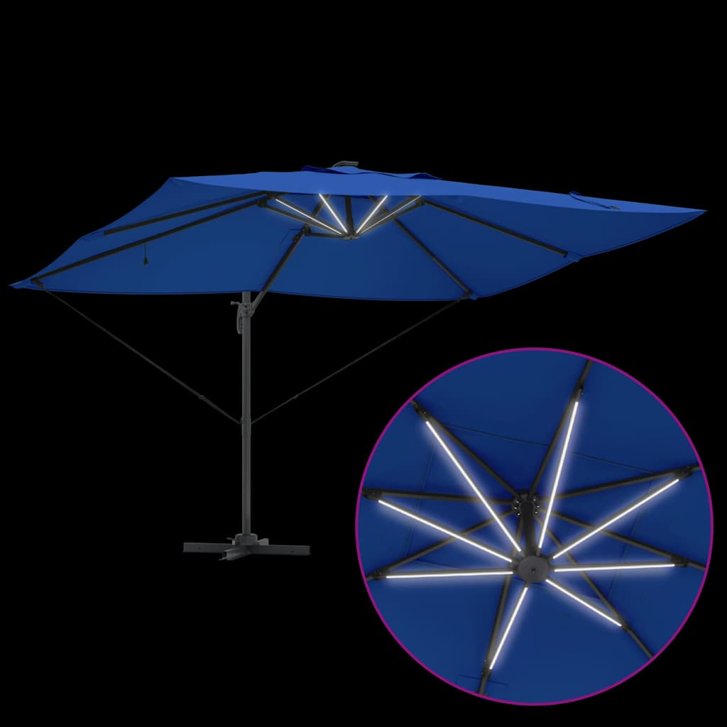 Sonnenschirm Sand 352 x 251 x 265 cm Polyester und Aluminium