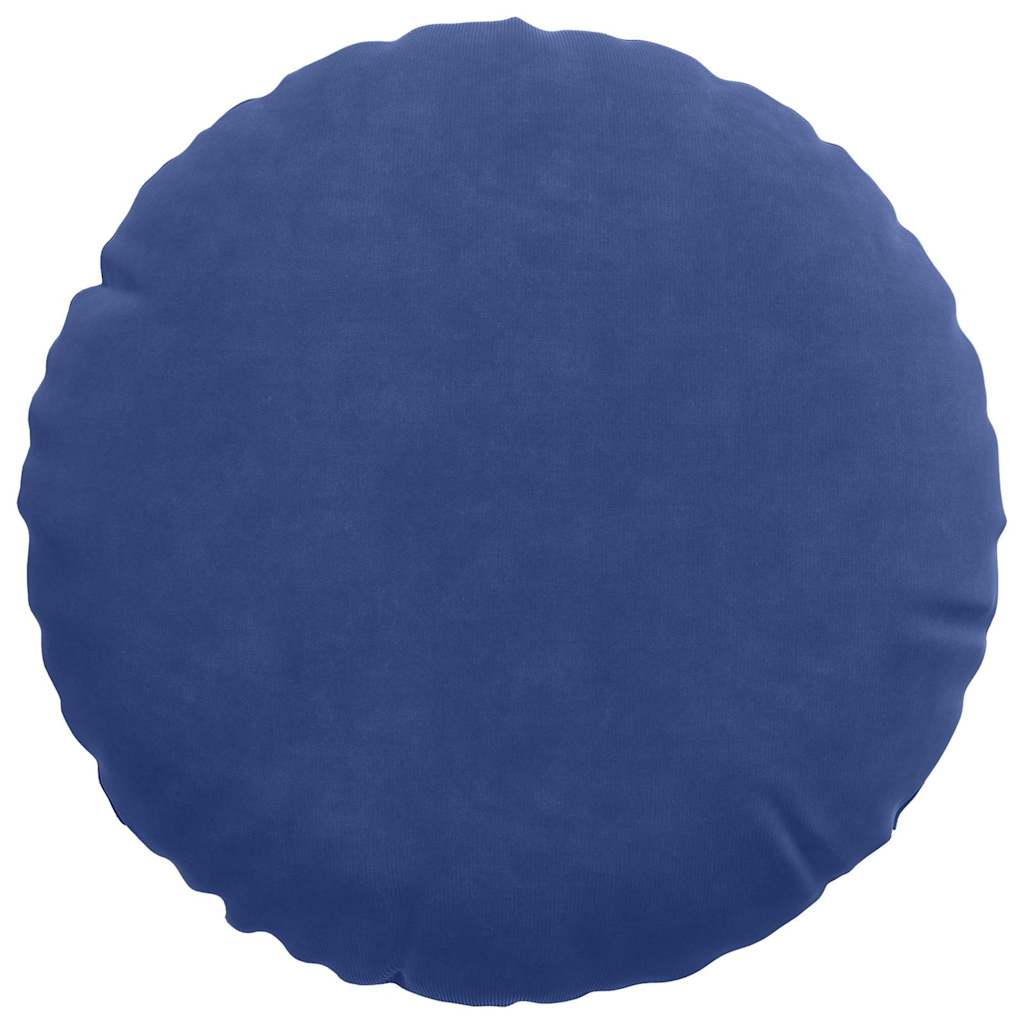 Sitzkissen 2 pcs Blau Ø30 x 13 cm Samt