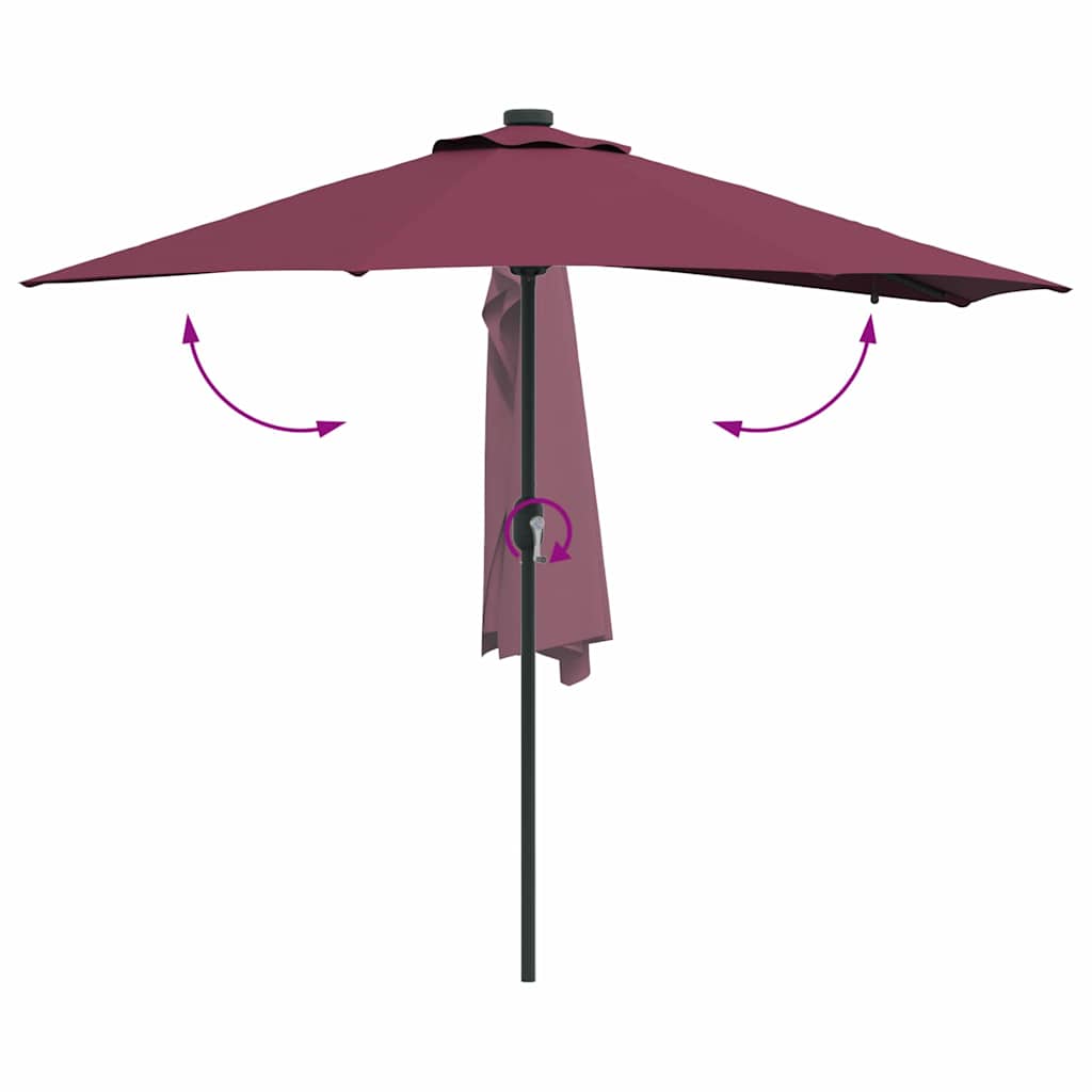 Garten-Sonnenschirm Sand 294 x 150 x 223 cm Polyester und Stahl