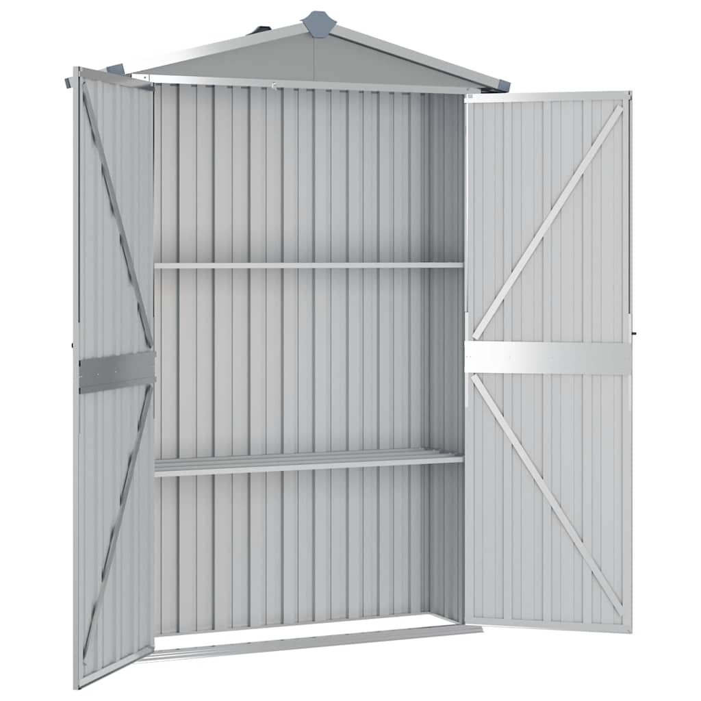 Gerätehaus Grün 116x45x175 cm Verzinkter Stahl