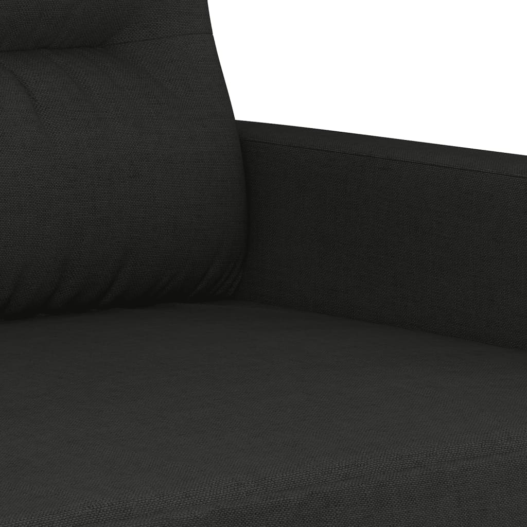 3-tlg. Sofagarnitur mit Kissen Creme Stoff