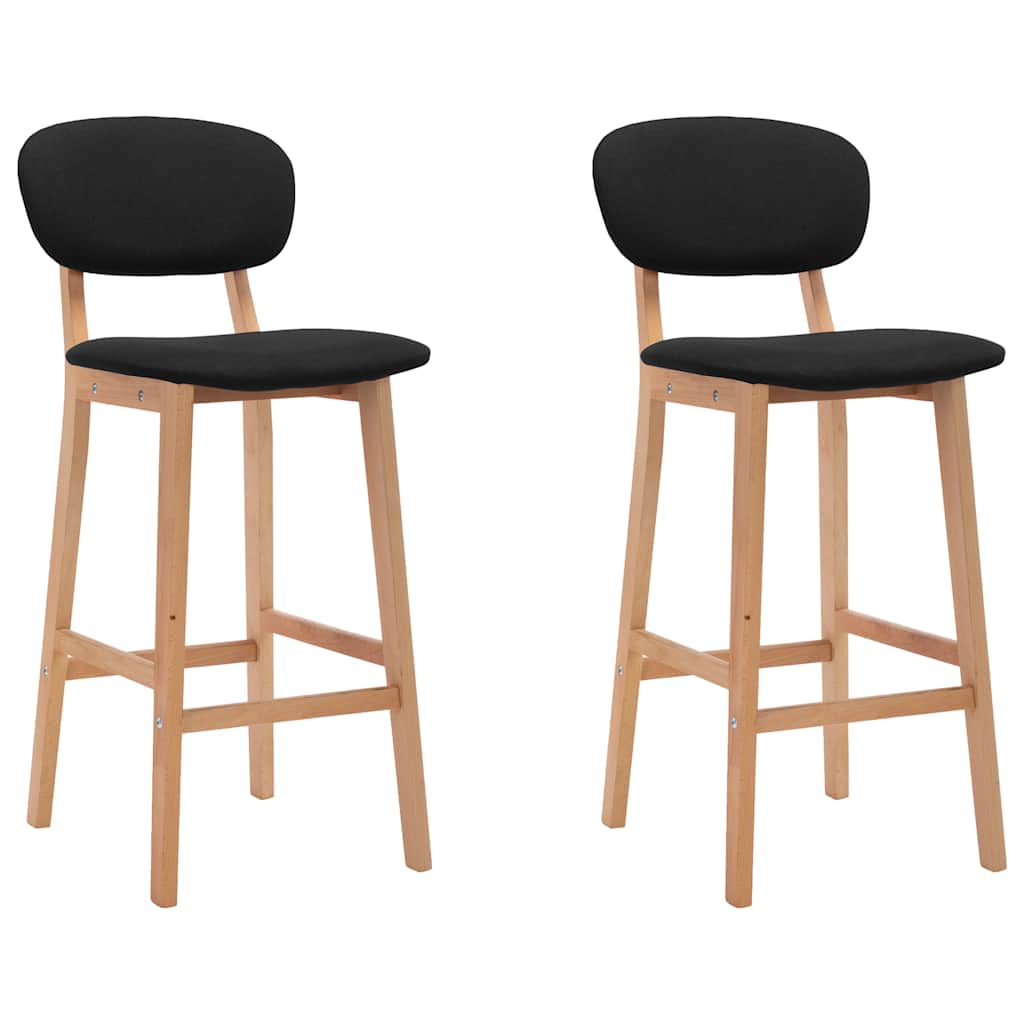 Barhocker 2 Stk. Braun Stoff