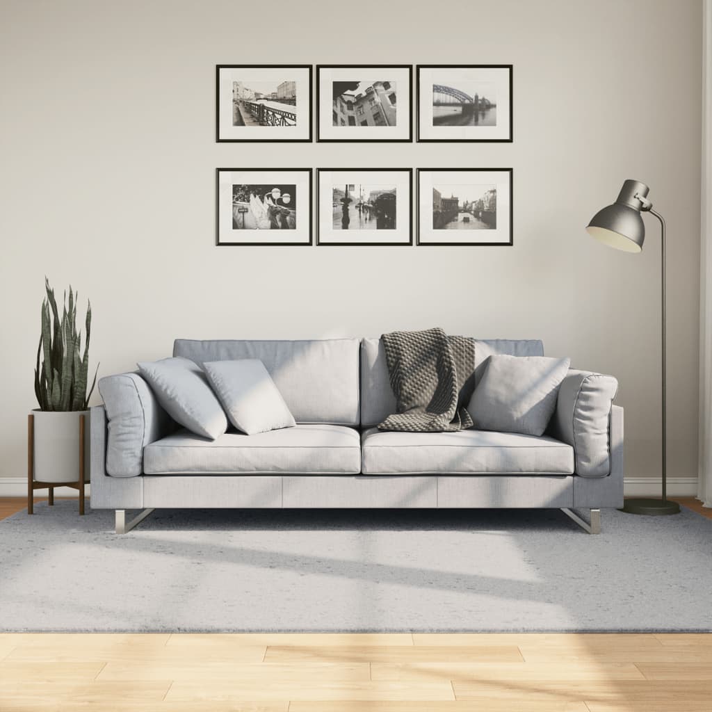 Teppich HUARTE Kurzflor Weich und Waschbar Anthrazit 60x110 cm