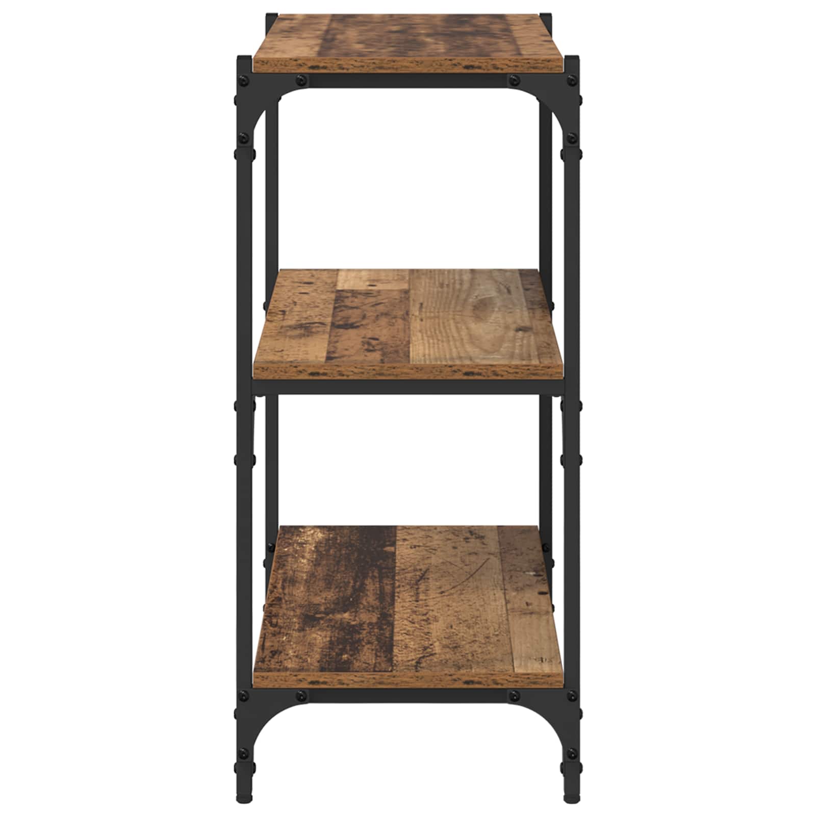 Bücherregal Schwarz 40x33x70,5 cm Holzwerkstoff und Stahl