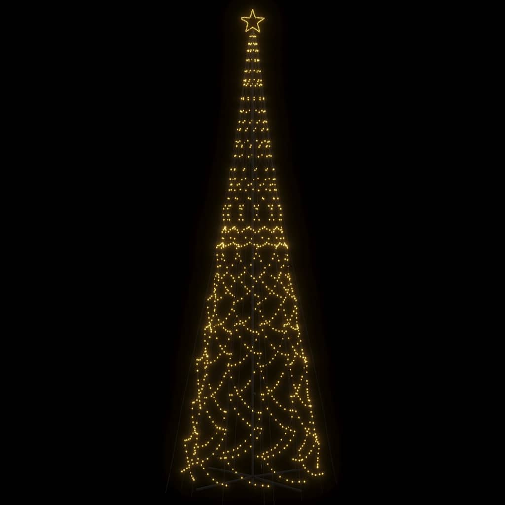 LED-Weihnachtsbaum Kegelform Kaltweiß 1400 LEDs 160x500 cm