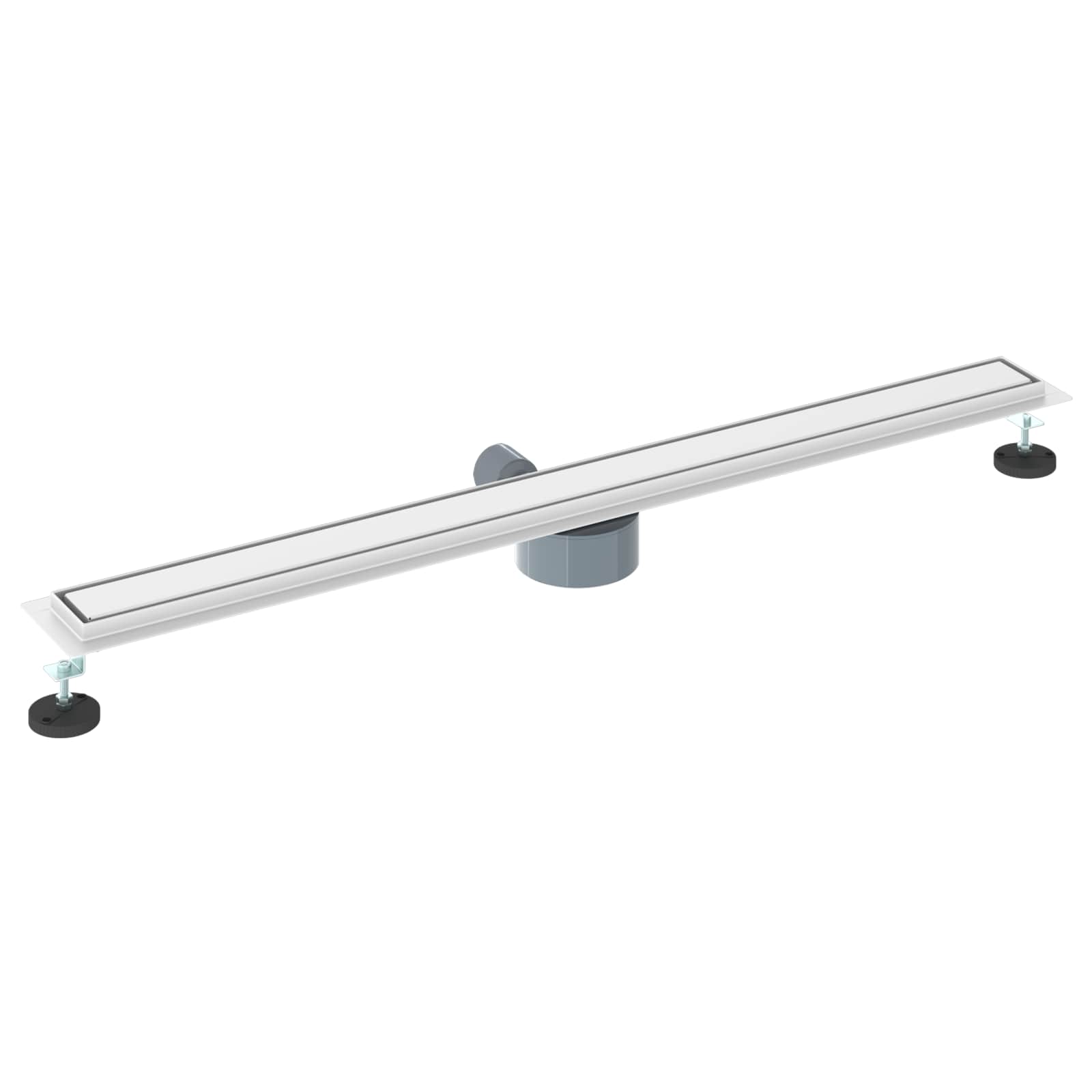 Duschablauf 2-in-1 mit 360° Siphon Silber 54 x 11 x 9,5 cm
