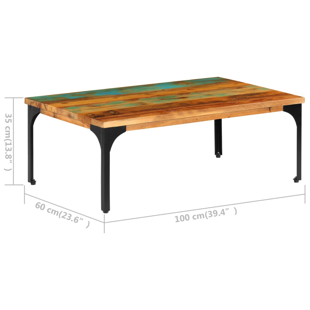 Couchtisch 100x55x35 cm Massivholz Mango