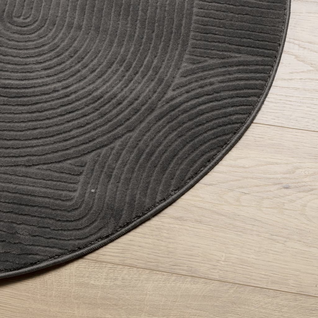 Teppich IZA Kurzflor Skandi-Stil Anthrazit 80x150 cm
